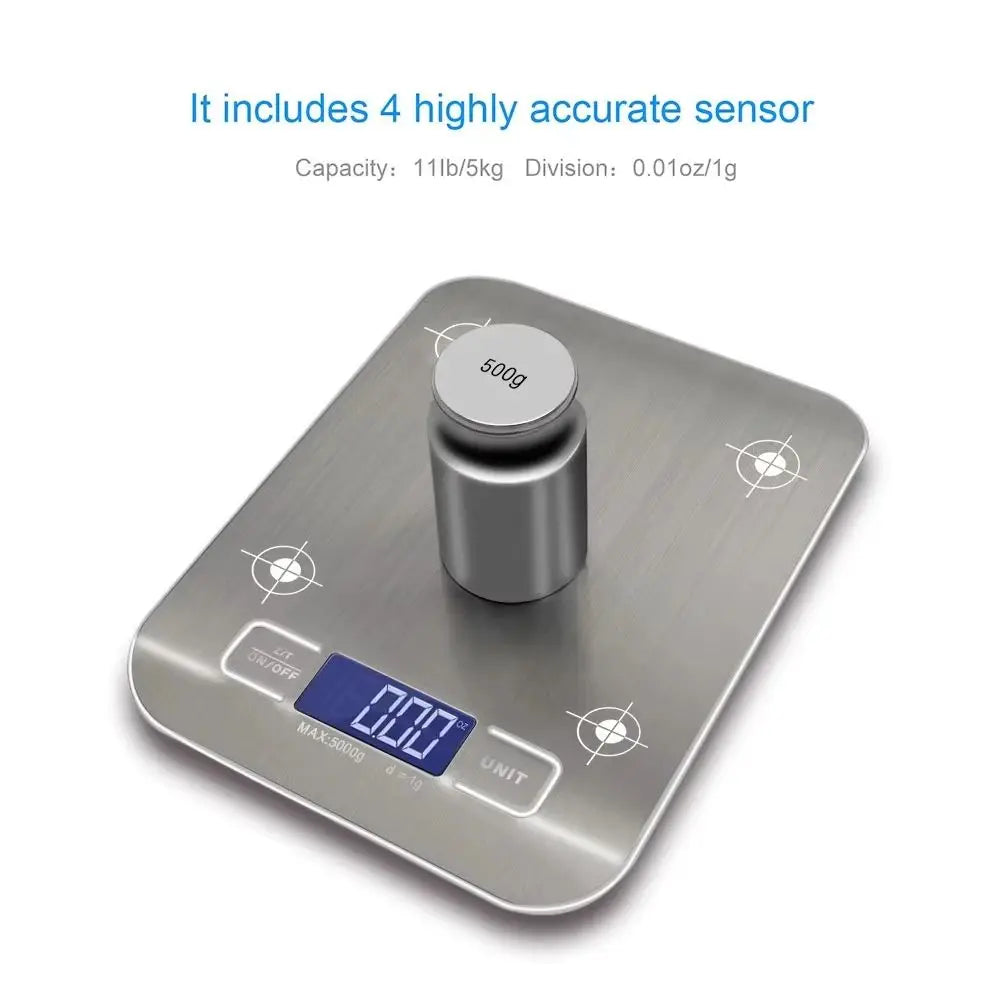 Electronic Digital Kitchen Scale  LED Display 10kg 5kg/1g