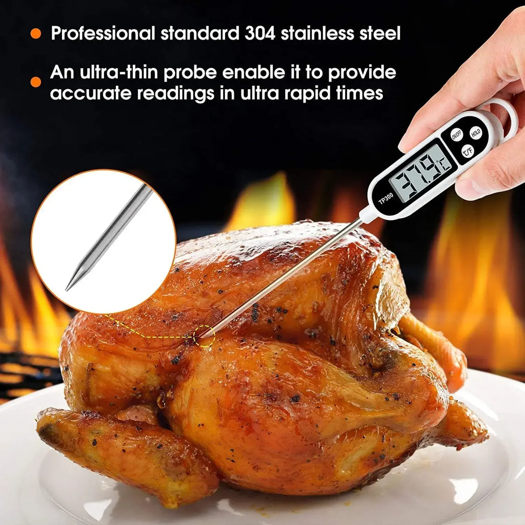 Digital Kitchen Thermometer LCD Display TP300 Electronic Food Thermometer LCD Display Digital Temperature MeasuringTool for Meat
