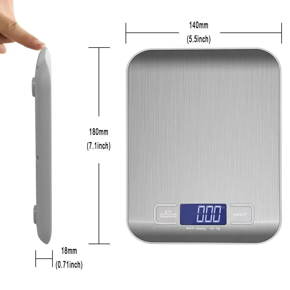 Electronic Digital Kitchen Scale  LED Display 10kg 5kg/1g