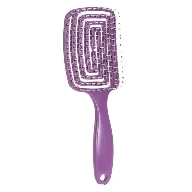 Elastic Massage Comb Hollow Out Hair Brush Scalp Massage Combs Hair Styling Detangler