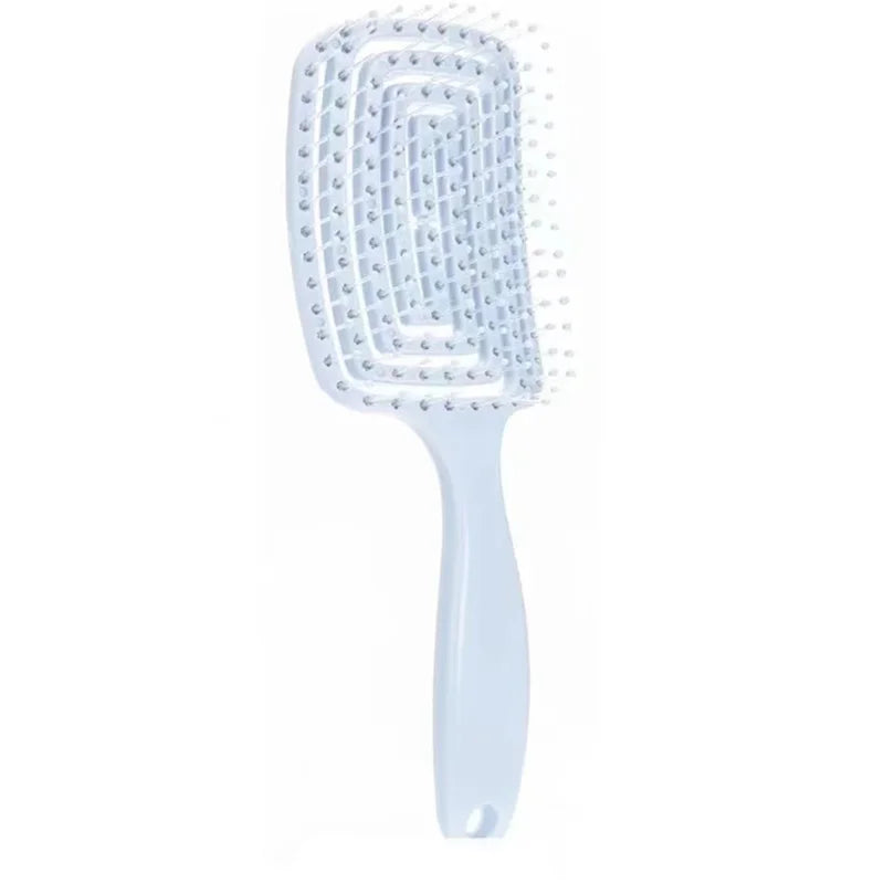 Elastic Massage Comb Hollow Out Hair Brush Scalp Massage Combs Hair Styling Detangler