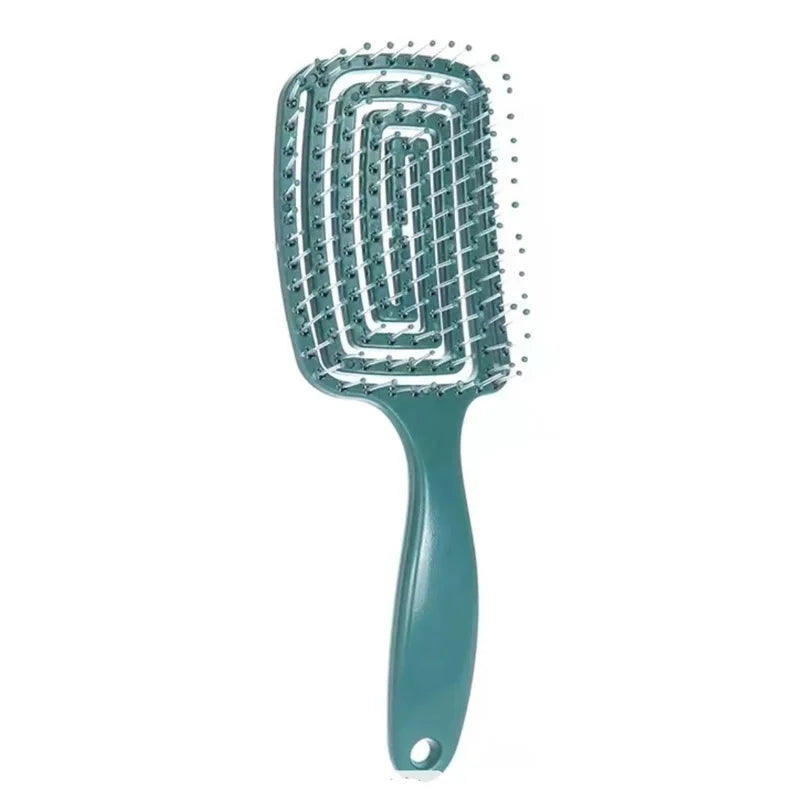 Elastic Massage Comb Hollow Out Hair Brush Scalp Massage Combs Hair Styling Detangler